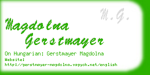 magdolna gerstmayer business card